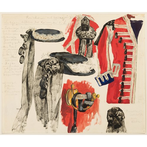 Sheet of Studies of a Ceremonial Uniform and Hat